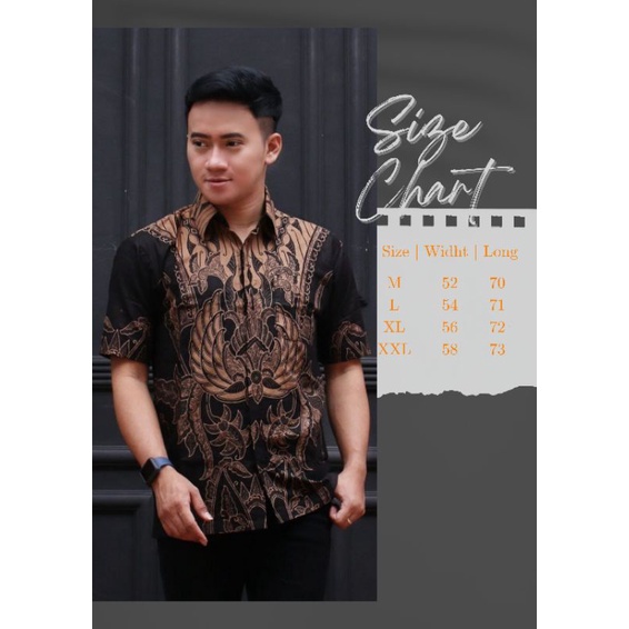 [10.10 Big Sale] Hem Batik Pria Pendek Lawasan Sogan/Pari Sulur/Parang Black/Merak Papua Ori by Batiek Solo DC270927