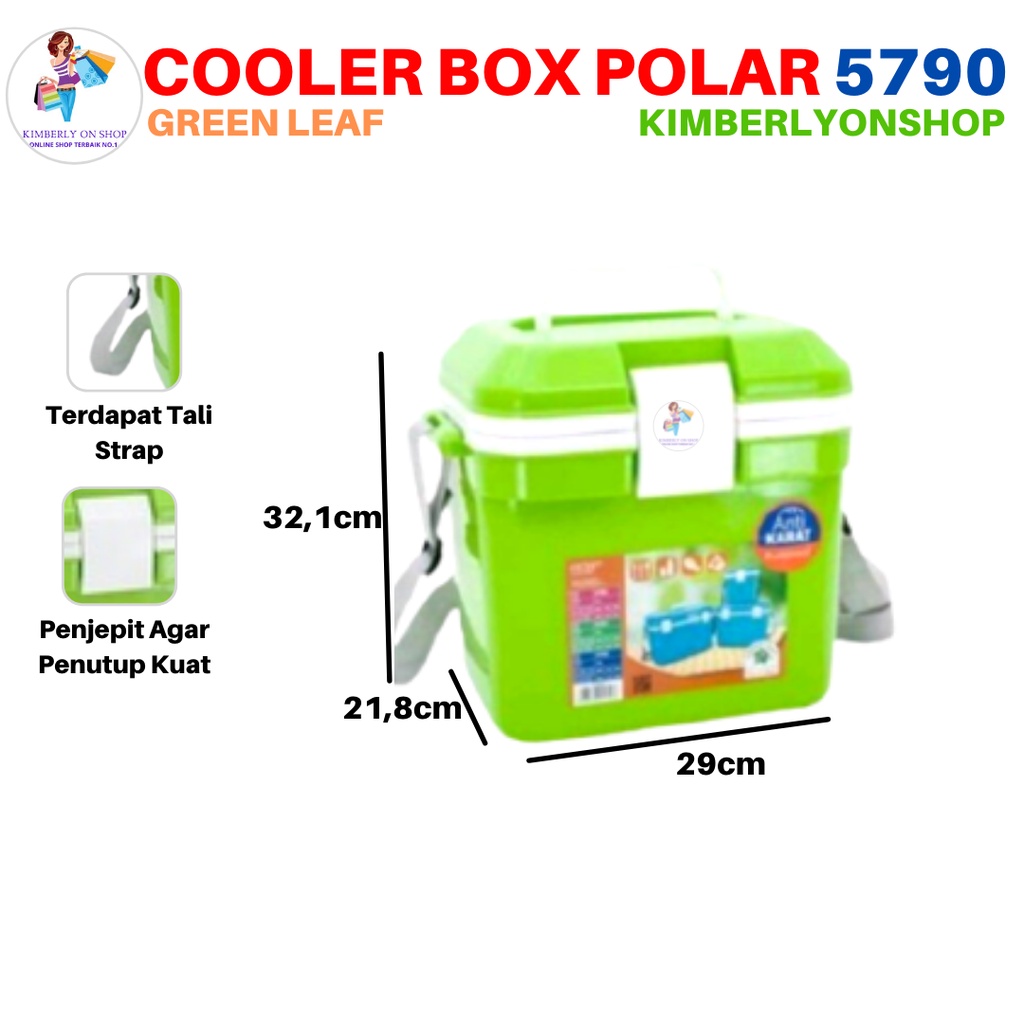 Cooler Box Polar Kotak Pendingin 6,5 Liter 5790 Green Leaf