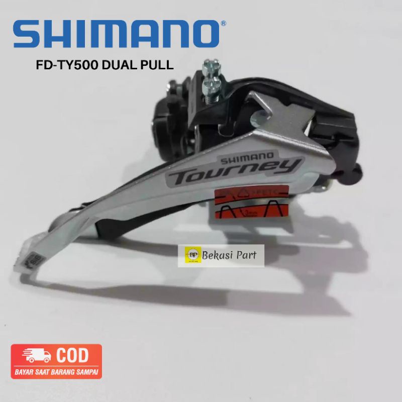 Front Derailleur FD Shimano Tourney TY500 dualpull tourney 3 speed - fd Shimano 3 Speed - fd shimano