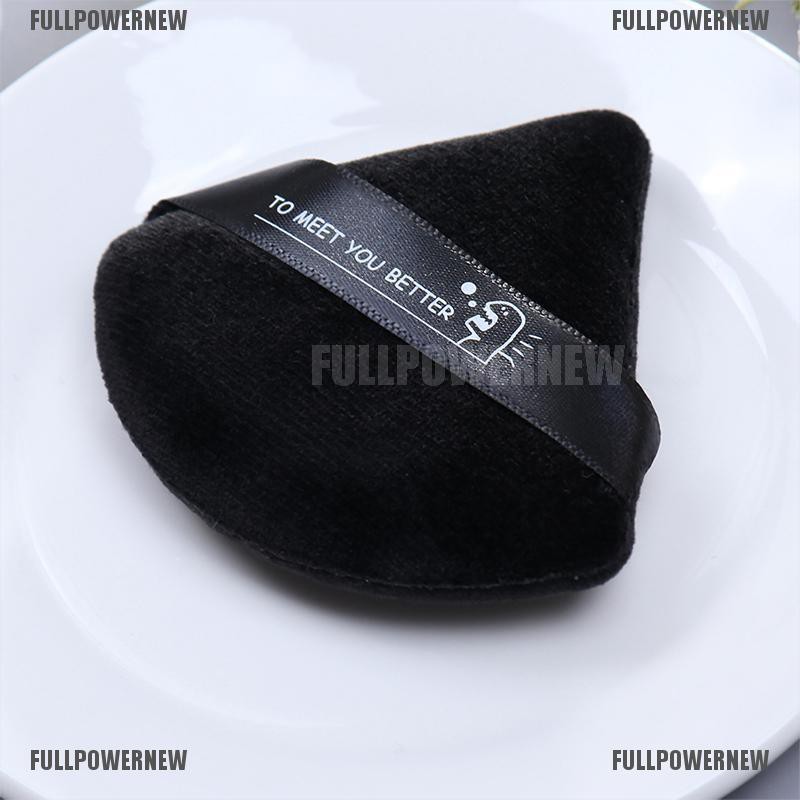 [COD] Mini Triangle Velvet Facial Face Puff Cosmetic Makeup Cotton Satin Puffs Sponge [FLID]