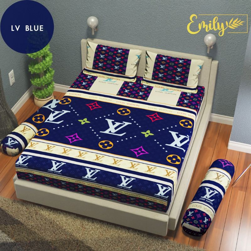 Sprei Motif LV Blue 180x200cm