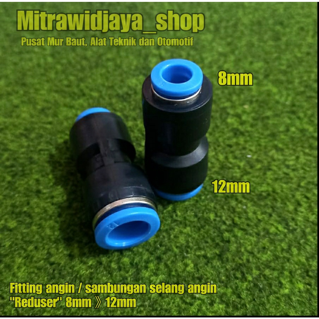 reduser selang angin pneumatic sambungan selang klakson telolet model i 8mm ke 12mm XPG 08-12 high p