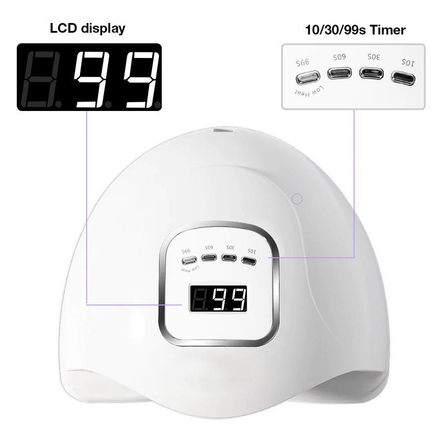 Biutte.co SUN X5 Max Pengering Kutek Kuku UV LED Nail Dryer 120W - White