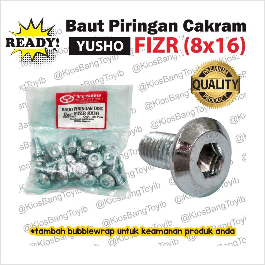 Baut Piringan Cakram Disc (1pc) - FIZR Force1 8x16 (YUSHO)