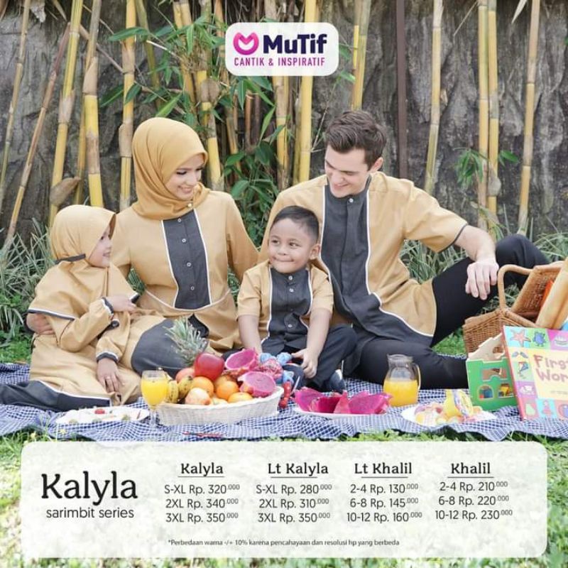 Gamis Mutif Sarimbit Terbaru / Mutif Kalyla Sarimbit / Gamis kekinian