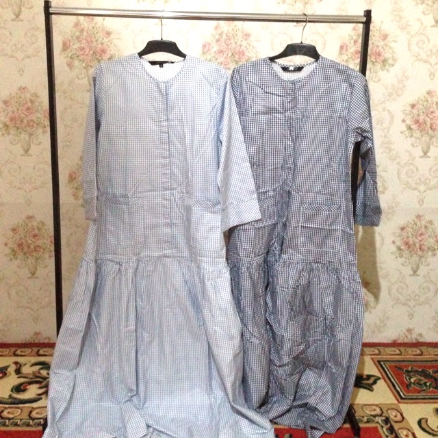 Gamis / Dress motif kotak kecil