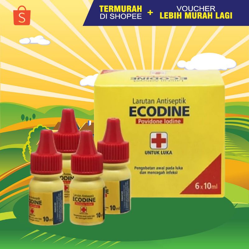 ECODINE - Cairan Antiseptik Obat Luka Kucing Anjing Kelinci Anti Infeksi Cepat Kering ONE MED