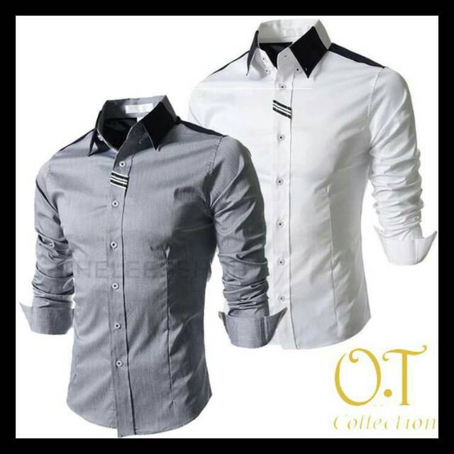 KEMEJA HEM PRIA LENGAN PANJANG KEMEJA SLIMFIT KEMEJA KATUN PRIA KEMEJA KOREA KEMEJA HEM POLOS