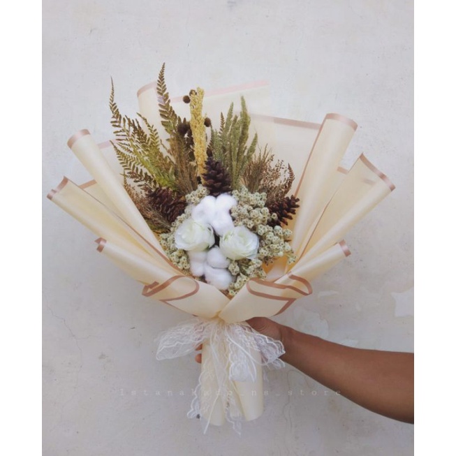 Buket Wedding buket bunga kering lamaran wisuda