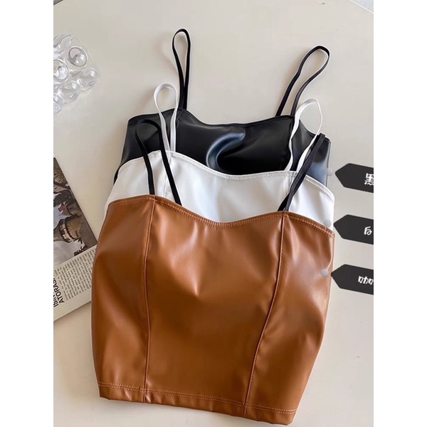 Lm boutique~ HELTER CROPTOP BRA CAMISOL BERMOTIF KULIT