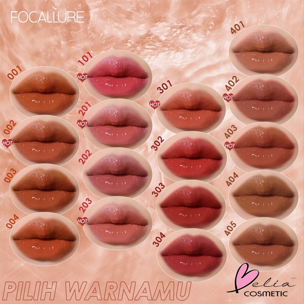 ❤ BELIA ❤ FOCALLURE Super Glossy Tint FA208 | Lip Gloss | Lip Clear | Lip Tint | BPOM