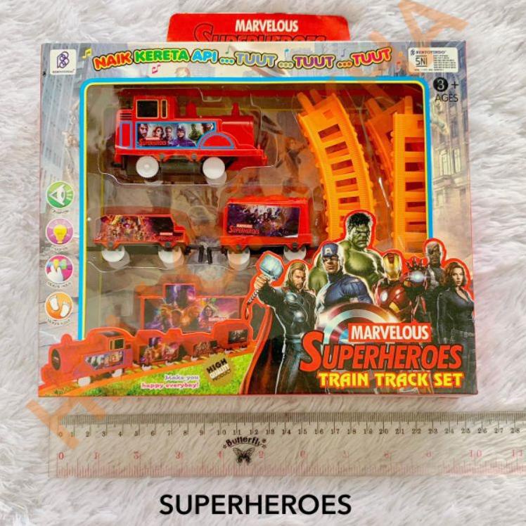 Grosir Meriah MAINAN KERETA API REL SUPERHERO
