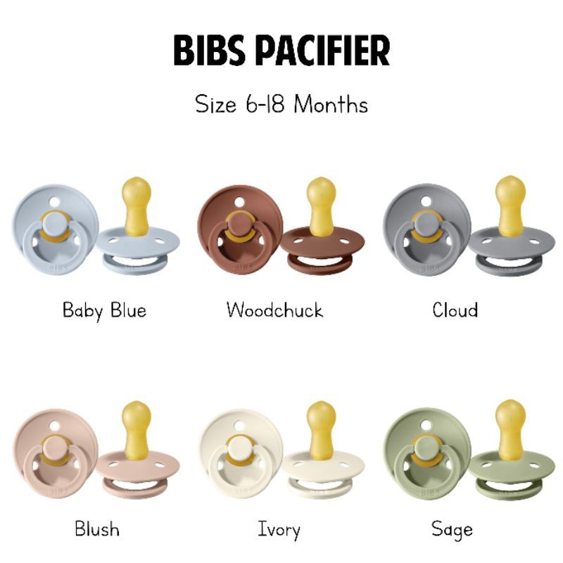 BIBS Pacifier - Size 2 (6-18Months) Empeng Bayi