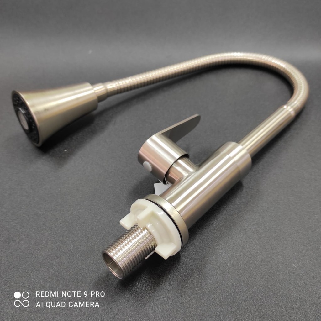 Kran air Angsa Flexible Stainless 304 Soligen Minimalis - Keran Sink Bak cuci piring Dapur