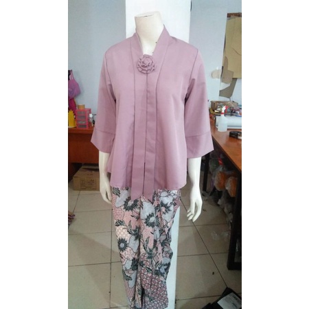 (P92/100) Kebaya floy TANGAN PANJANG kutubaru std-jumbo busui kartini KeroncongBusana (PJG)-Purple Hazel