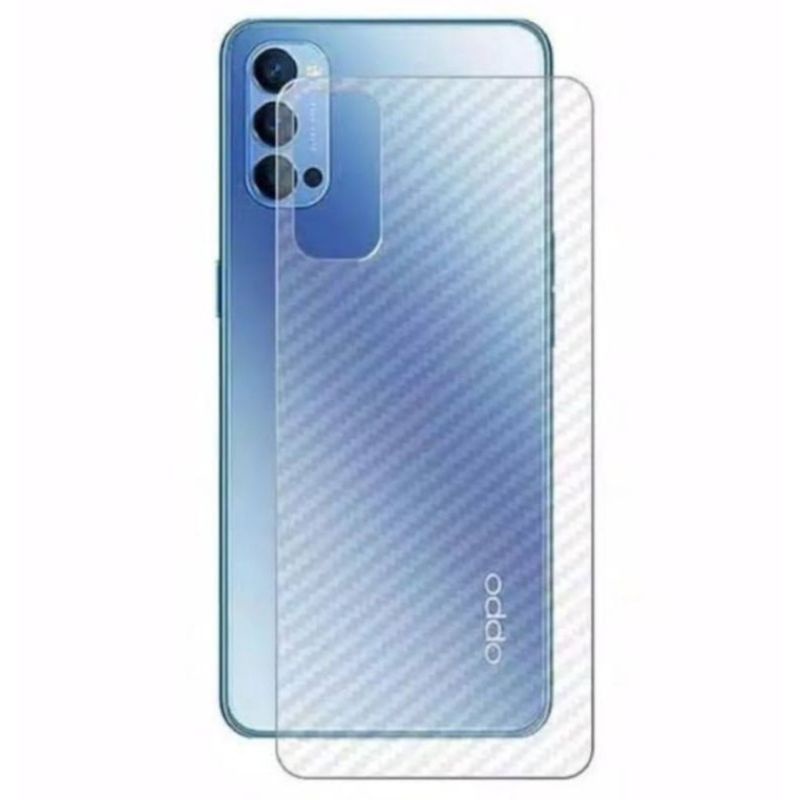 Skin/Garskin/Sticker/Anti Jamur type hp, oppo reno 2/2f/2z/3/4/4f/5/5f/6 4G/6 5G Carbon Fiber Pelindung belakang hp anda dari kotoran.