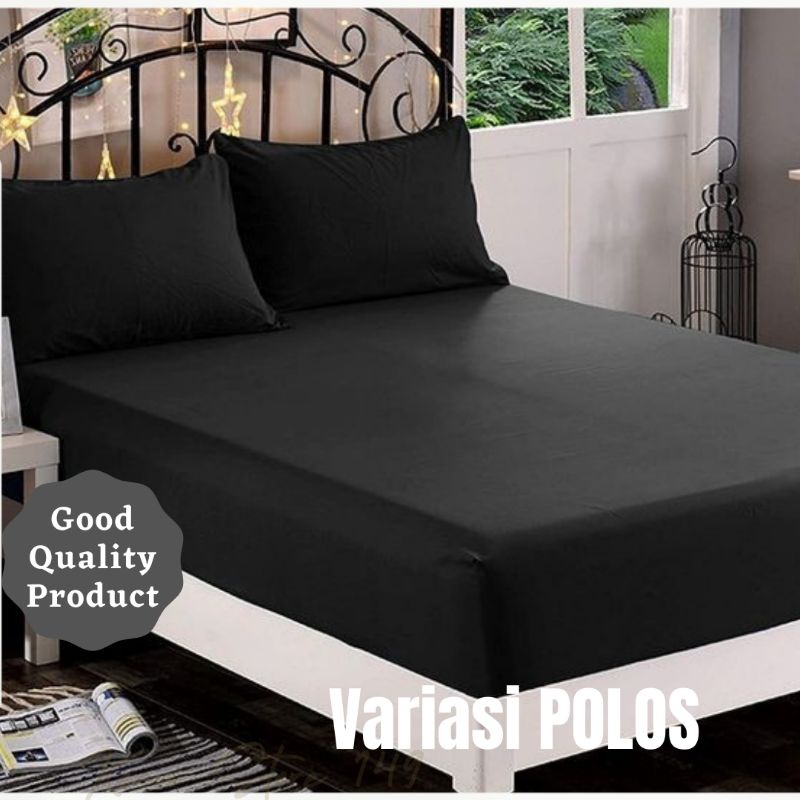 Sprei Hitam Single Black Polos Embos Seprai 90 100 120x200 Kasur Kecil Kos Asrama No 3