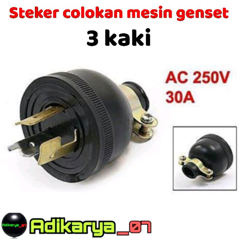 Colokan listrik steker genset 3 kaki 2000watt ke atas
