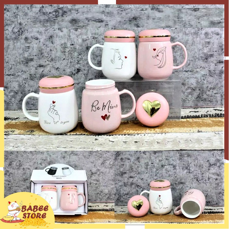 MUG KERAMIK COUPLE / GELAS COUPLE / HADIAH LUCU / HADIAH COUPLE / MUG SEPASANG LOVE / GELAS SEPASANG