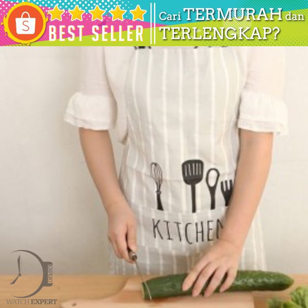 Celemek Apron Dapur - Black