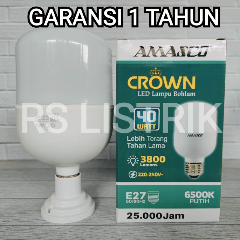 AMASCO CROWN LAMPU LED CAPSULE 40W CAHAYA PUTIH GARANSI 1 TAHUN