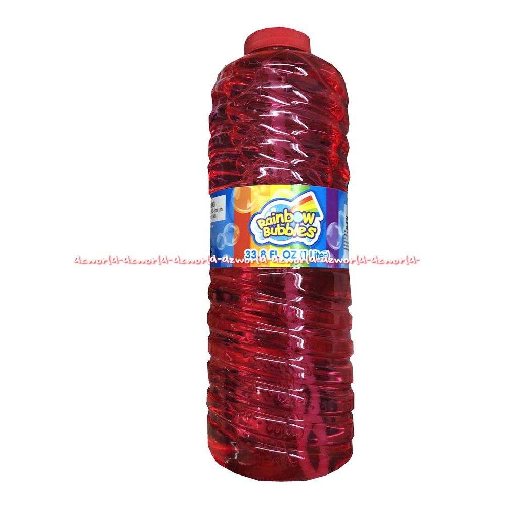 Rainbow Bubble Botol Orange 1L Mainan Gelembung Refill Balon Mainan