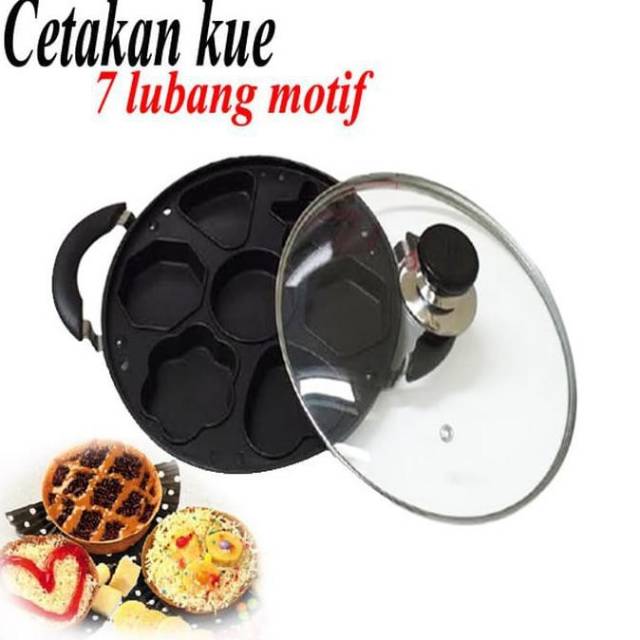 2kg Cetakan Kue Lumpur Martabak Mini Snack Maker 7 Lubang Motif Shopee Indonesia