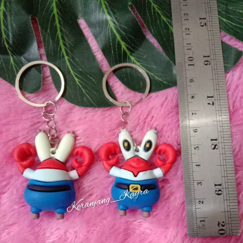 kay20 - Gantungan kunci unik spongebob patrick murah souvenir viral-mr krab