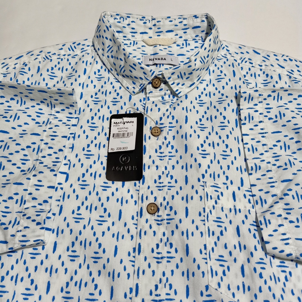 Kemeja Pria Lengan Pendek Merek Nevada Branded Matahari Original