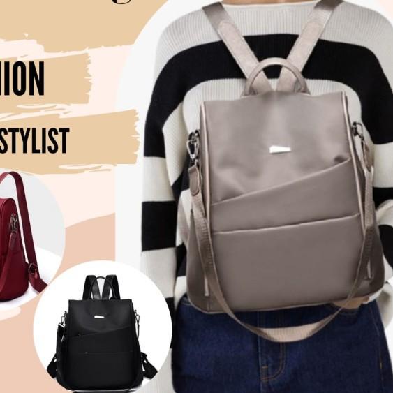 ✶ Tas Ransel Wanita Korea Kerja Kecil Kanvas Fashion Dewasa Mini M1F4 Multifungsi Cewek Kuliah Impor