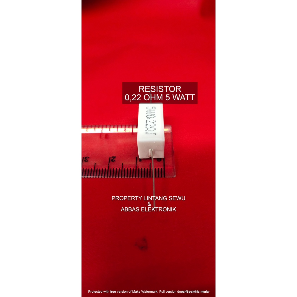 RESISTOR R 0,22 OHM 0.22 OHM 5 WATT 5WATT 5W 5 W KAPUR