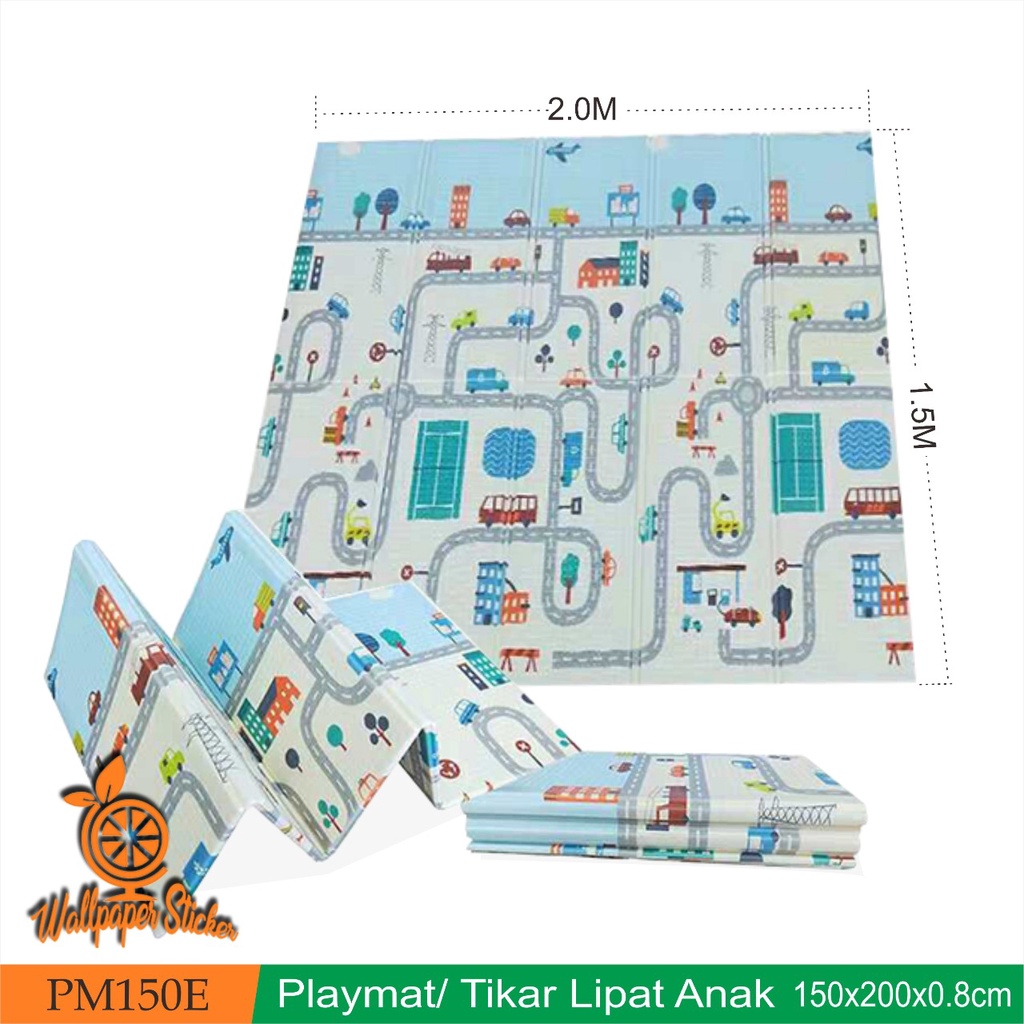 Playmat Bayi Matras Bayi Karpet Lipat Bayi Karpet Main Anak Motif Random Playmat Bermain Anak