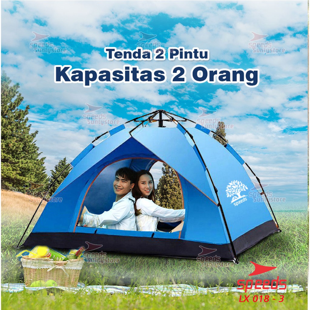 TERBARU SPEEDS TENDA CAMPING TENDA KEMAH SPEEDS 2 ORANG LIPAT PORTABLE TIPE PYRAMID IMPORT ORIGINAL