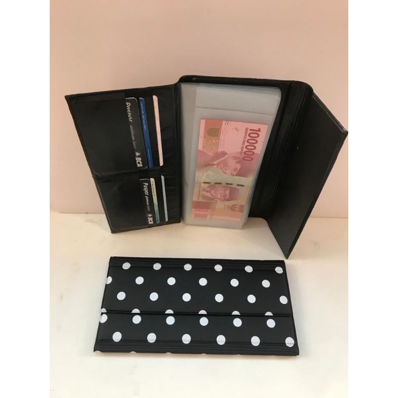 Medan Termurah Polkadot Jangkar Dompet Organizer Uang bulanan Wallet Disiplin