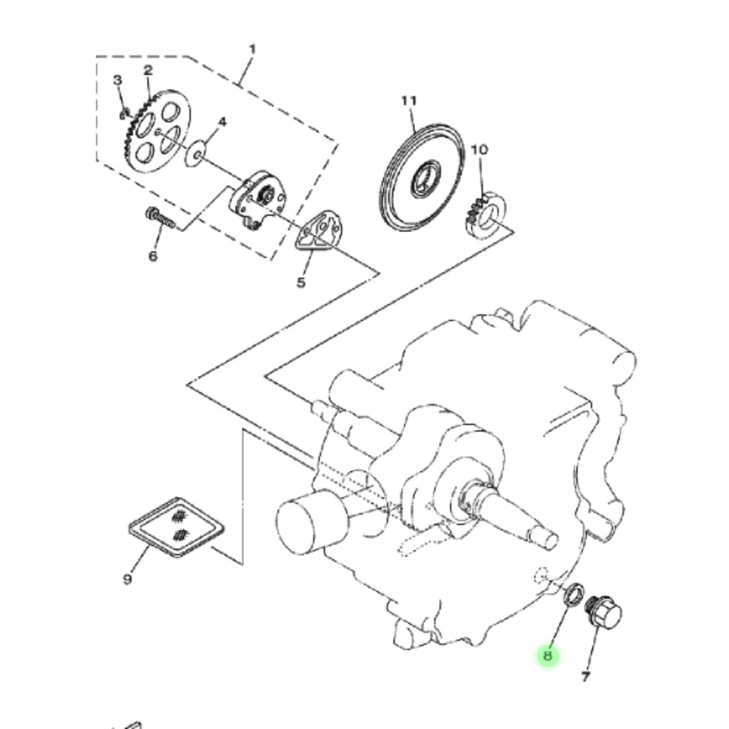 RING GASKET  BAUT TUTUP OLI MESIN CRYPTON VEGA R JUPITER Z 105 LAMA OLD ORIGINAL YGP 90430-12038