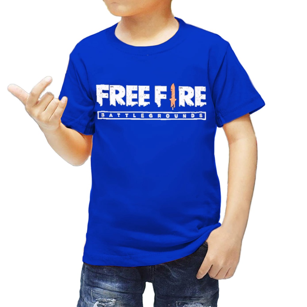 KAOS ANAK LAKI FREE FIRE 1-12 TAHUN