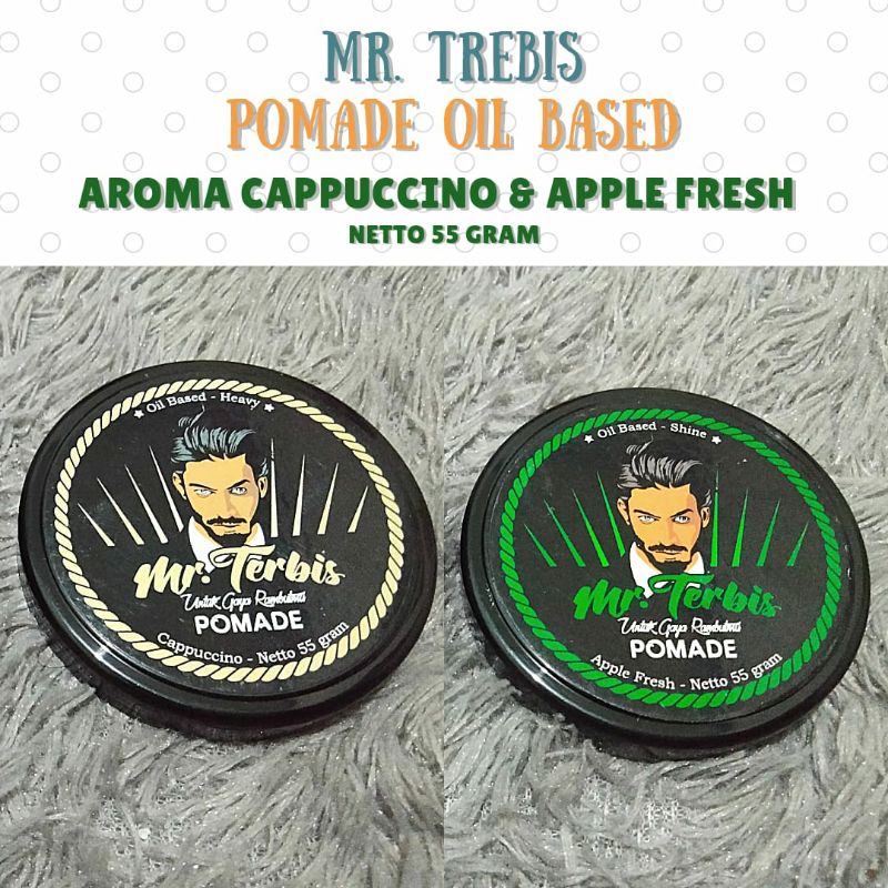 Grosir COD Pomade Oil Based Mr Trebis Minimal Order 20 Pcs Free Sisir 5 Pcs