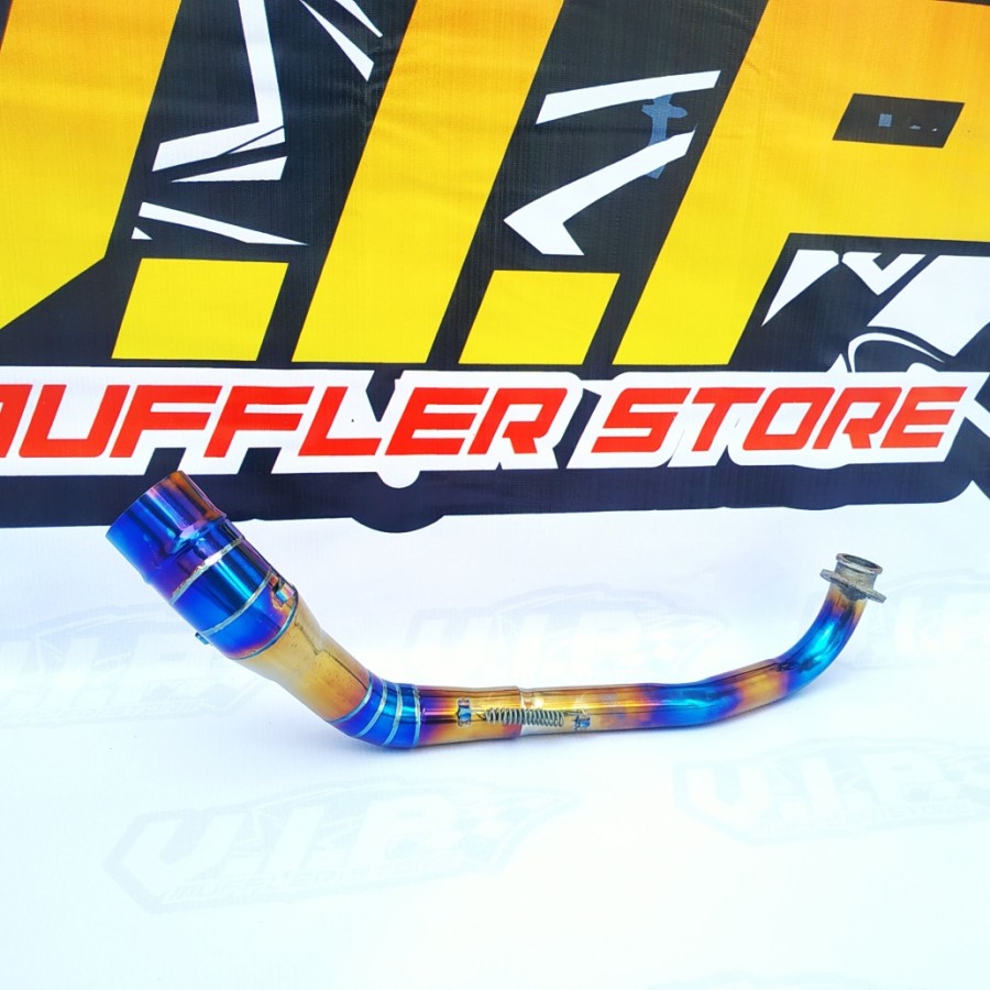Termurah Leher Knalpot Racing YAMAHA NMAX - AEROX 155 Blue Gold Semi Stainless