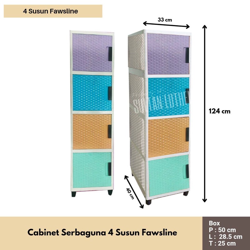 lemari plastik fawsline 4 susun lemari plastik viral susun 4