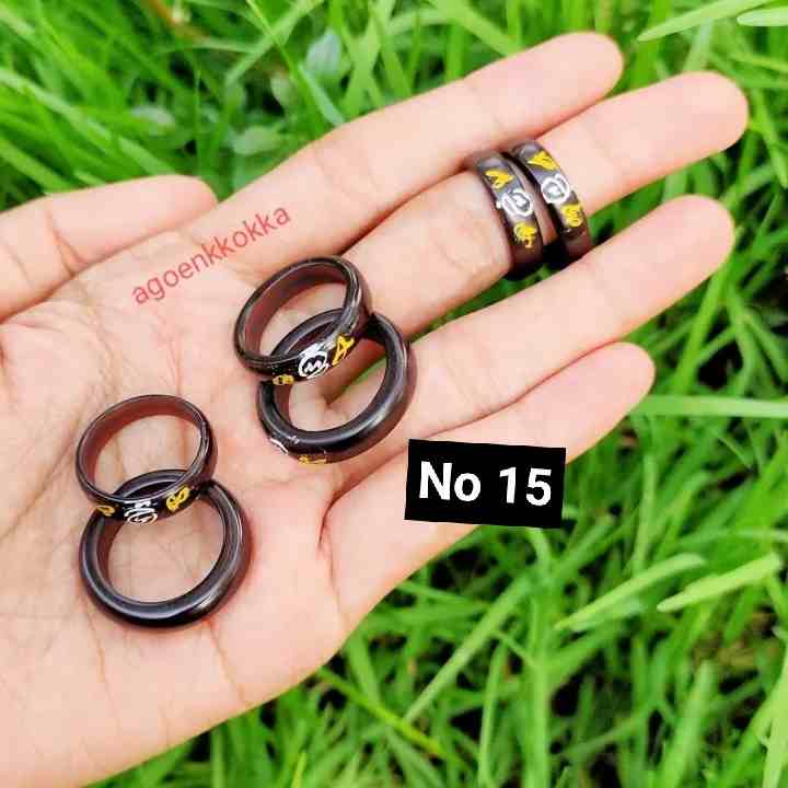 Cincin ukir hitam ukuran 15 kokka fukahah