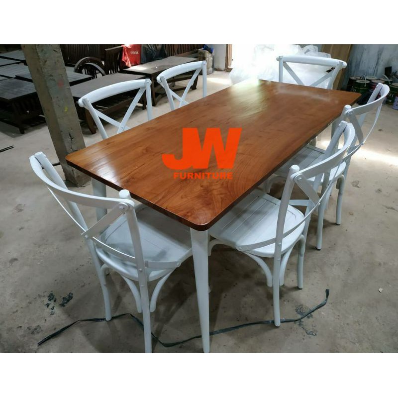 Meja makan kursi 6 / kursi meja makan - JW Furniture