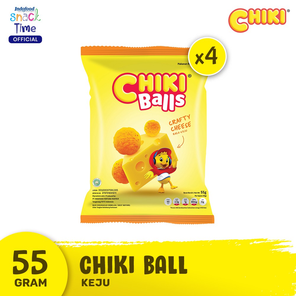 Chiki Ball Keju 55 Gr - 4 Pcs