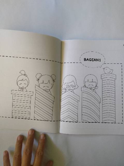 Buku Mewarna Anak TK PAUD - Mewarnai Angka Huruf Bentuk Bersama Bubu