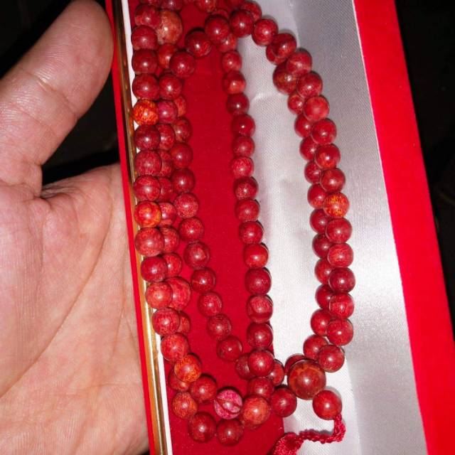 TASBEH BATU  MARJAN  AL MARJAN  RED CORAL Shopee Indonesia