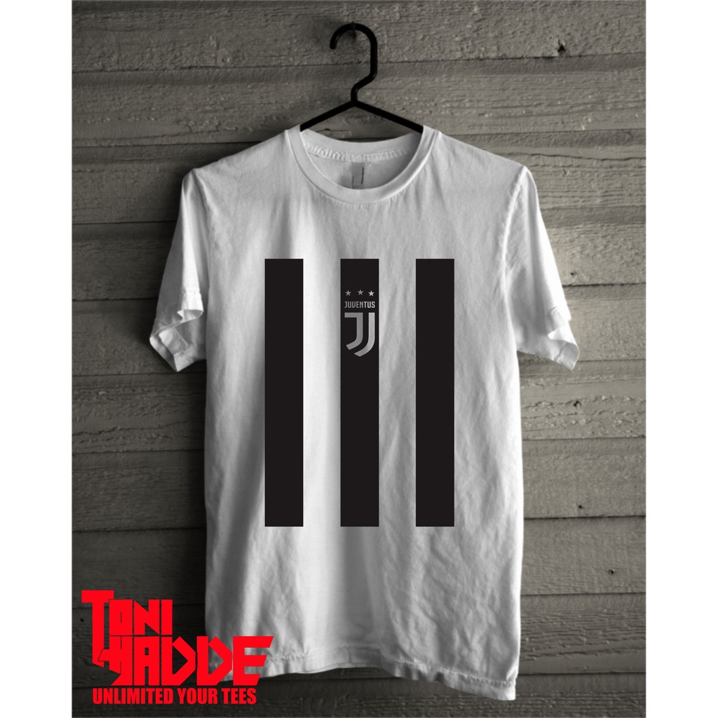 Kaos Bola Juventus Logo Strip. Kaos Distro Pria Keren