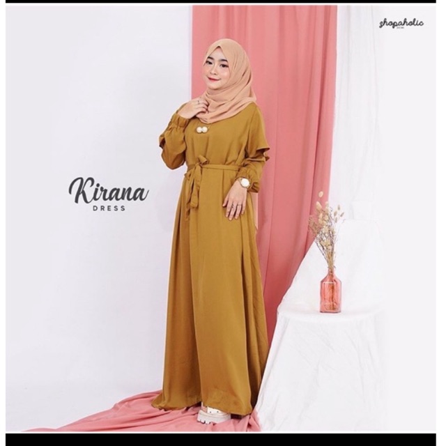 Laststock Kiran dress coffe by shopaholic store