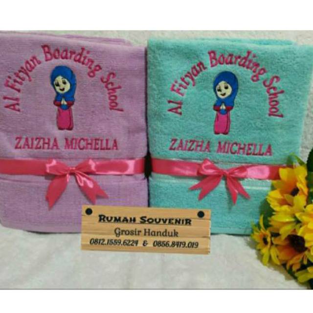 Handuk bordir nama dan gambar