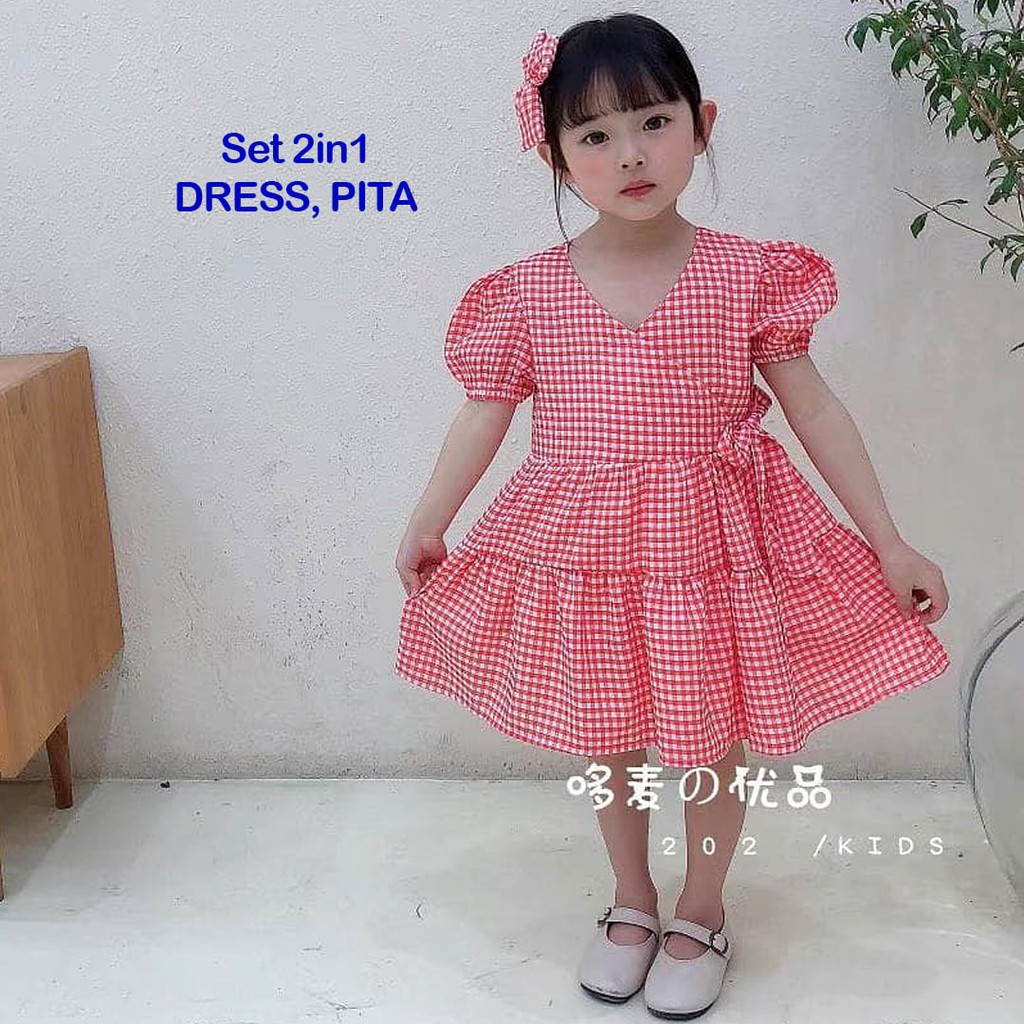 Dress Anak Perempuan Dengan Pita Mimosa Square