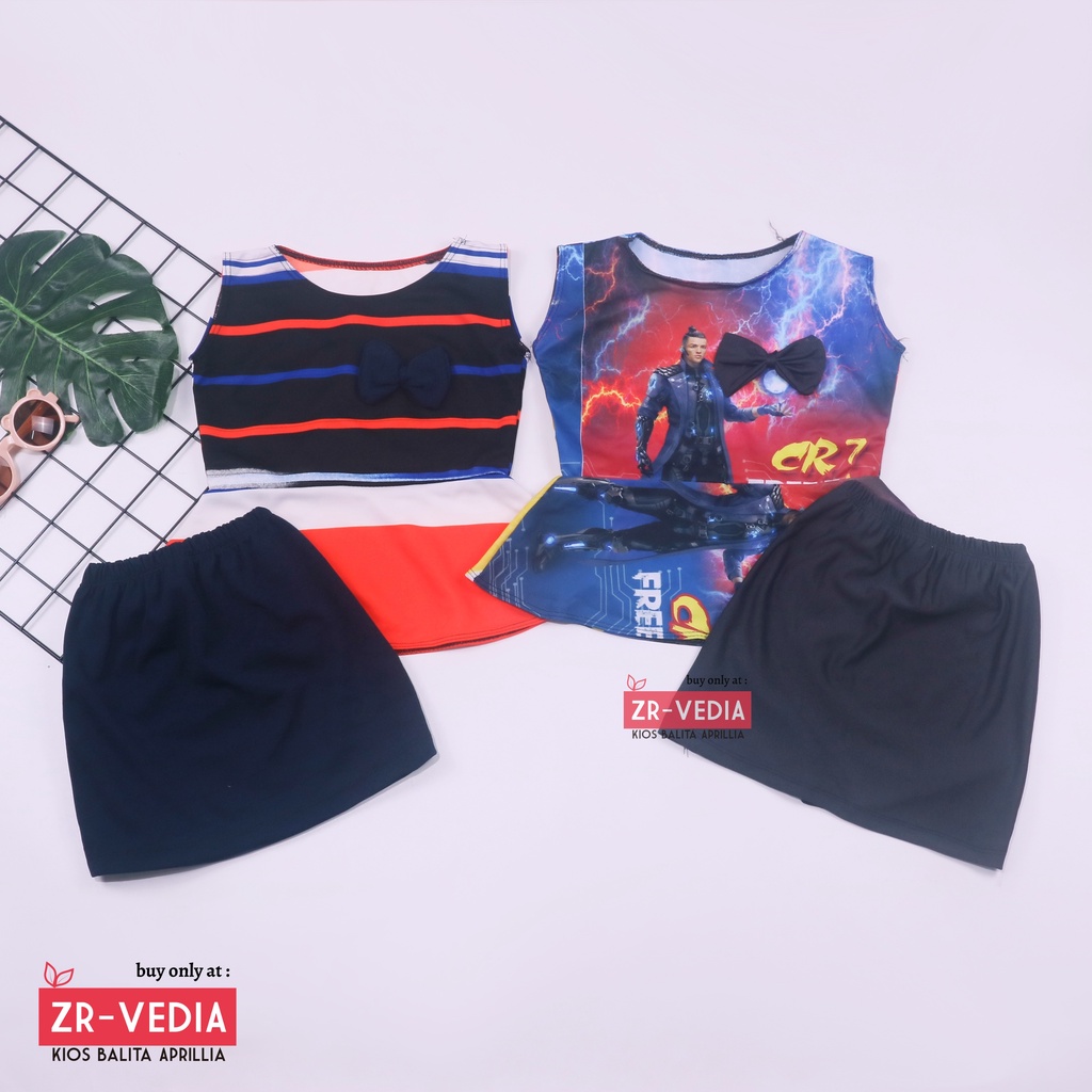 Setelan Anak Jelita uk 2-3 Tahun / Setelan Balita Bawahan Rok Perempuan Baju Pesta Model Peplum