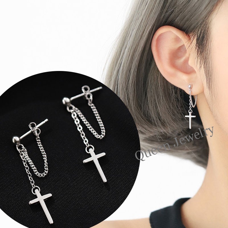 Anting Rantai Salib Untuk Wanita